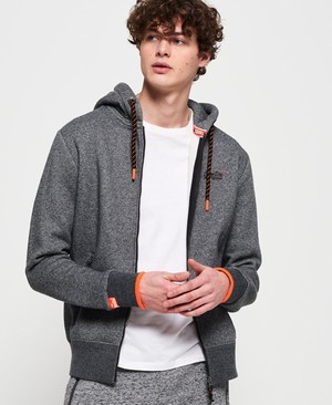 Superdry Orange Label Hyper Pop Cipzár Férfi Kapucnis Pulóver Szürke | FKCMP4157